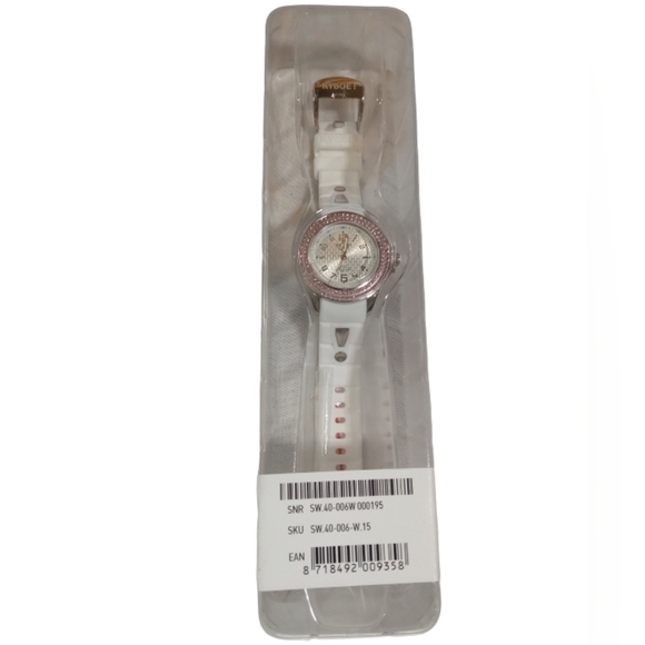Kyboe Women's White Silicone Watch w/ Pink Crystal Bezel 40 mm - Picture 2 of 4